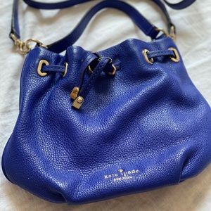 Kate Spade Royal Blue Leather Bucket Bag